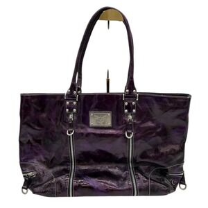 Guia's 1964 Purple Patent Leather Tote Bag Shoulder Bag Purse Y2K